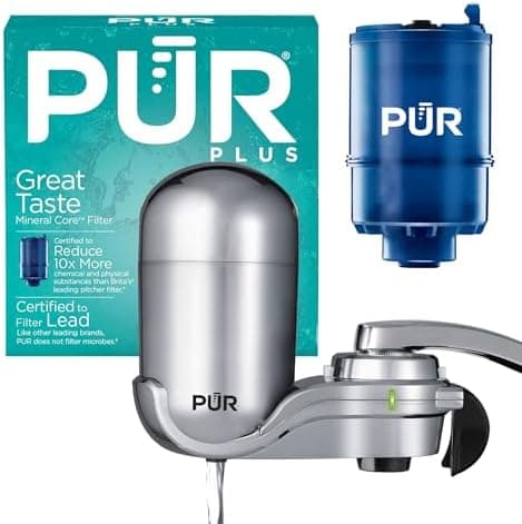 PUR PLUS Vertical Faucet Mount Water Filtration System (Chrome)