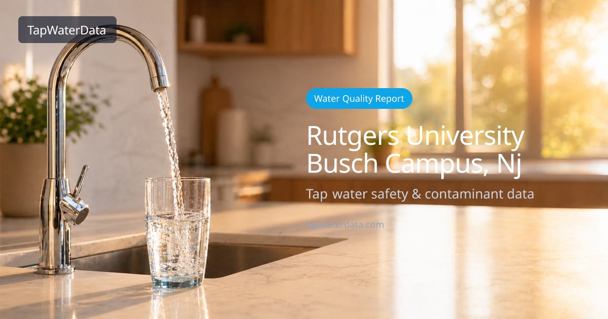 Is Rutgers University-Busch Campus, NJ Tap Water Safe? PFAS & Quality ...