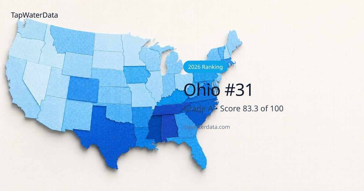 Ohio Water Quality Ranking 2026 - Ranked #31 | TapWaterData